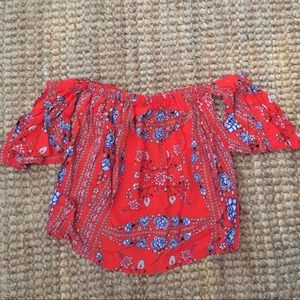 Floral off the shoulder top